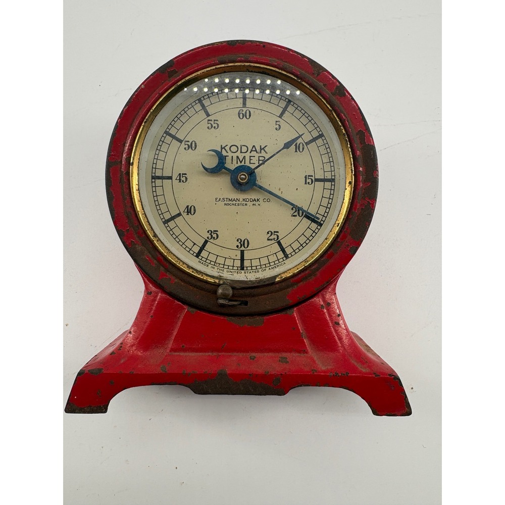 Vintage Kodak Timer Red Metal Eastman Kodak Co Rochester NY Darkroom Photography